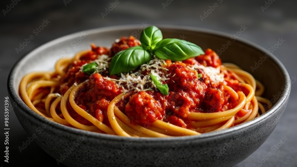 Delicious Spaghetti Bolognese with Basil Delicious Spaghetti Bolognese with Basil