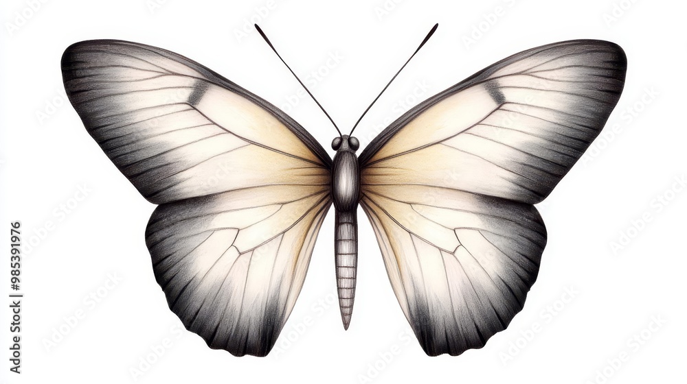 Abstract butterfly design in pencil with bold, swirling lines on a crisp white background, capturing a sense of freedom and creativity in the hand-drawn composition Abstract butterfly design in pencil with bold, swirling lines on a crisp white background, capturing a sense of freedom and creativity in the hand-drawn composition