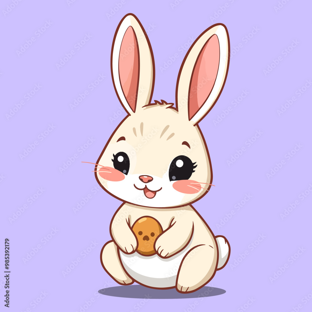 Cute Rabbit Illustration. Flat Cartoon Style Vector PNG Transparent Nursery Cutout Clipart Digital Planner Sticker Cute Rabbit Illustration. Flat Cartoon Style Vector PNG Transparent Nursery Cutout Clipart Digital Planner Sticker