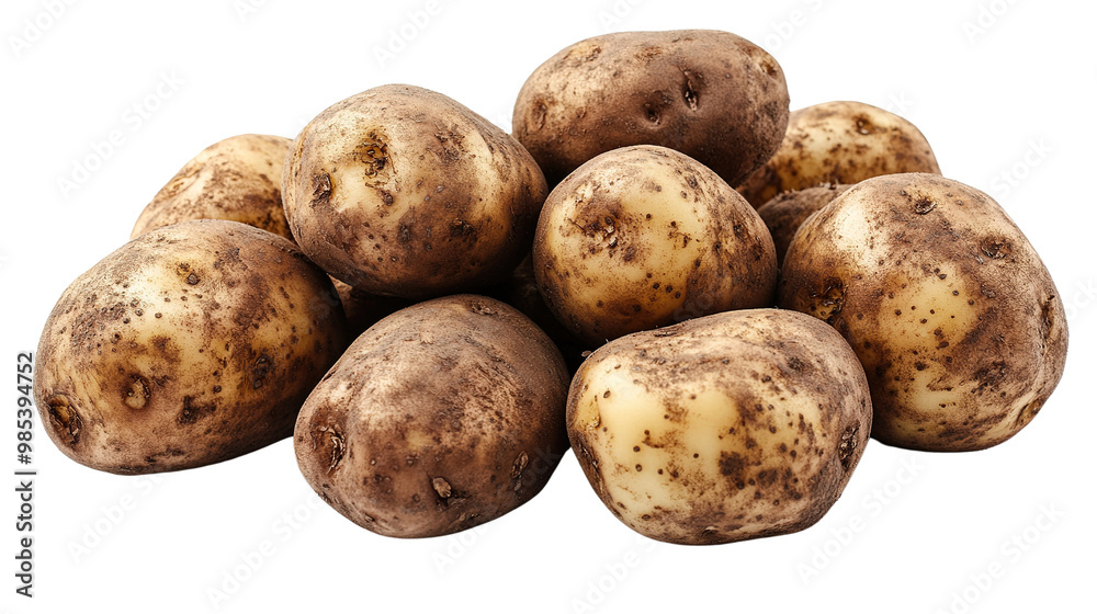potatoes isolated on white background potatoes isolated on white background