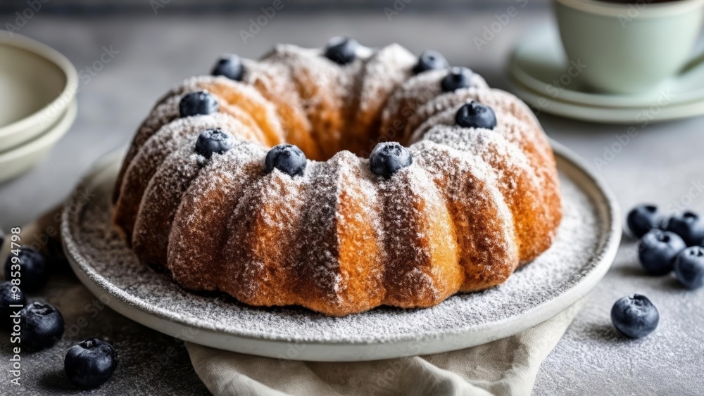 Delicious Blueberry Cake ready to be savored Delicious Blueberry Cake ready to be savored