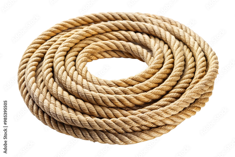coil of rope isolated on a white background coil of rope isolated on a white background