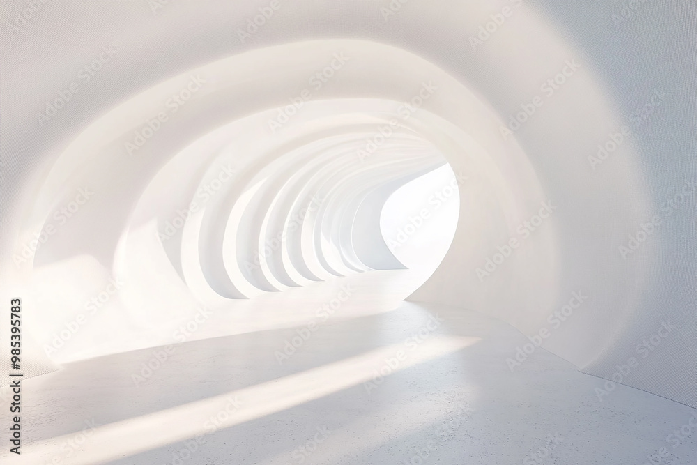 Obraz premium Abstract 3D rendering minimalist style architectural space scene