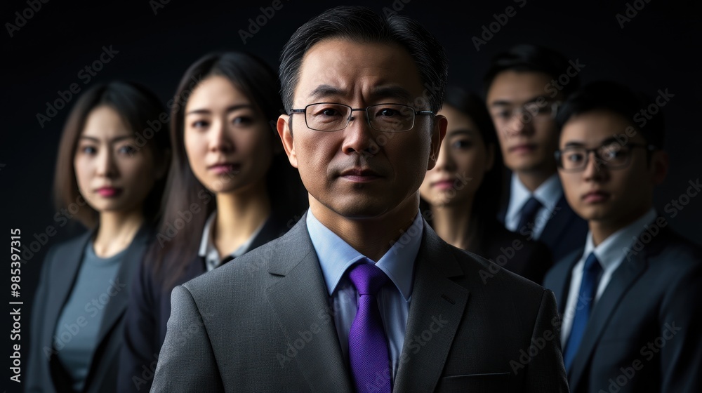 A group of people in suits and ties are standing together A group of people in suits and ties are standing together