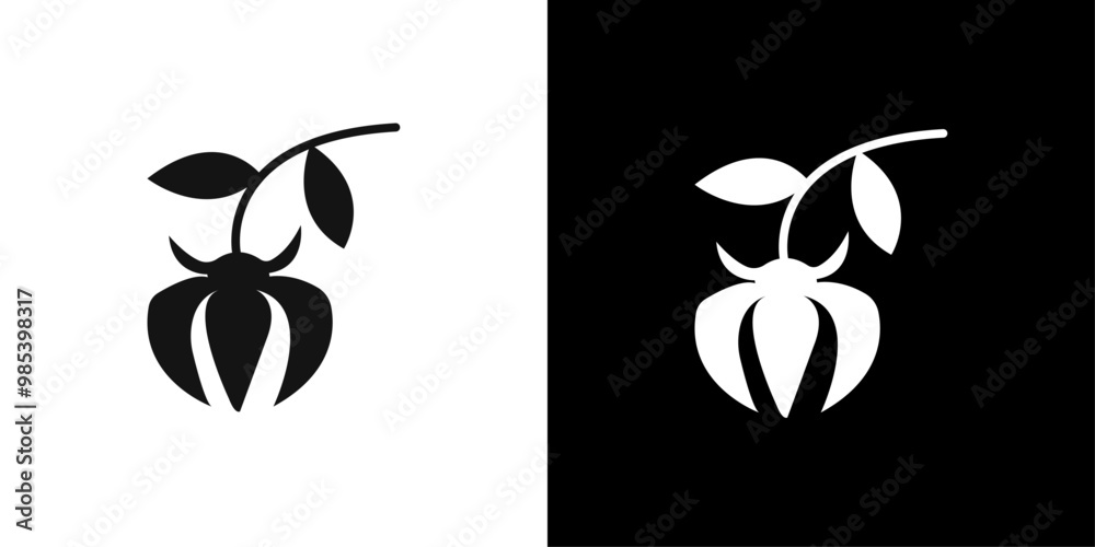 Ylang ylang icon Flat vector set outline Ylang ylang icon Flat vector set outline