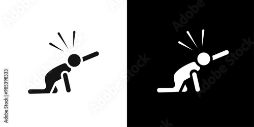 abandonment icon Flat vector set outline