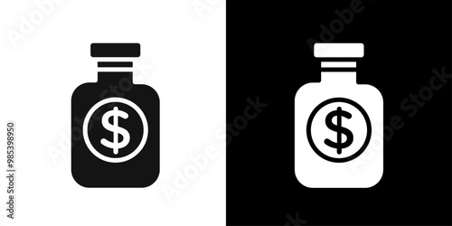 Business Remedy icon Flat vector set outline