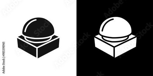 Buzzer icon Flat vector set outline