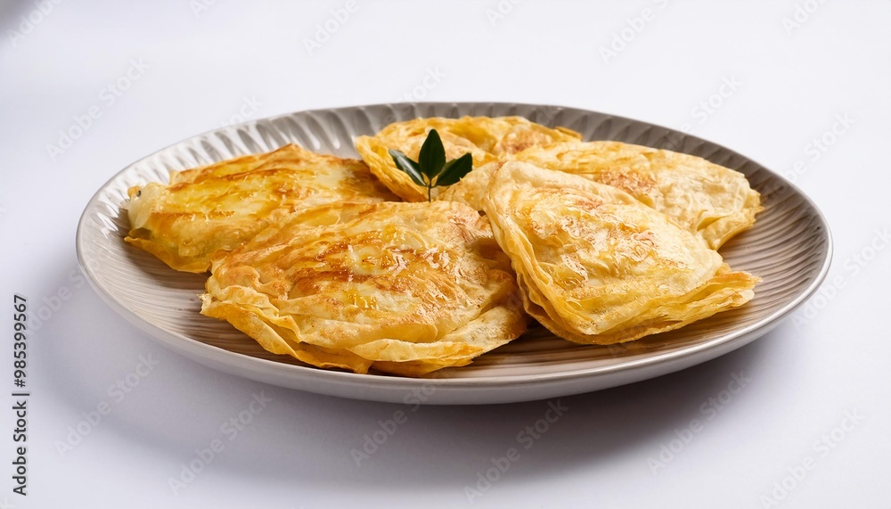 Malaysian Food, Roti Jala on white background isolated. Malaysian Food, Roti Jala on white background isolated.
