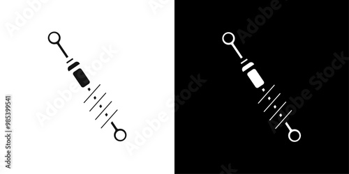 damper icon Flat vector set outline