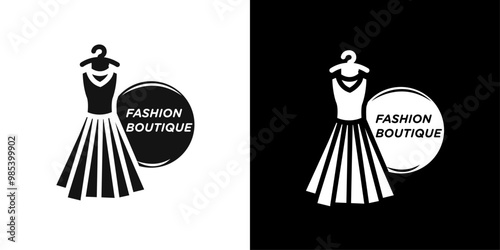 Fashion boutique icon Flat vector set outline