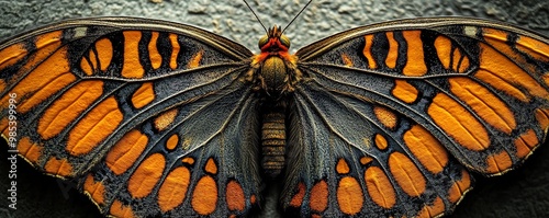 Colorful butterfly with vibrant wings