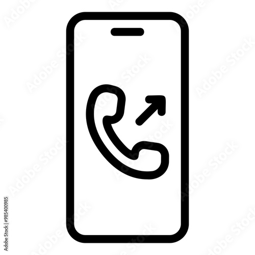 outgoing call Line Icon
