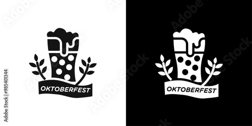 oktoberfest icon Flat vector set outline