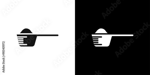 Scoop icon Flat vector set outline