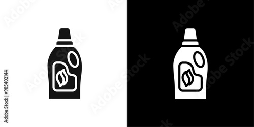 Softener clothes dirt icon Flat vector set outline