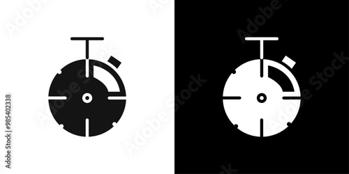 testing time icon Flat vector set outline