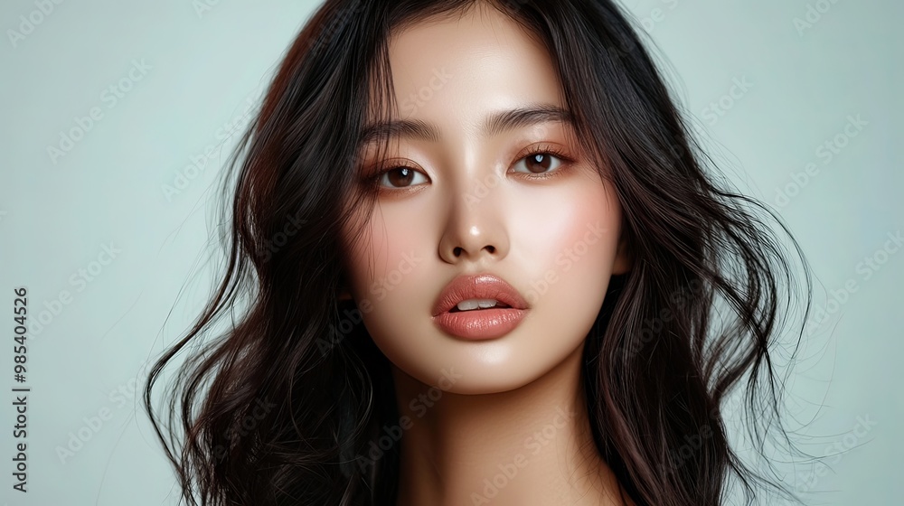 Elegant Asian Woman with Flawless Complexion and Silky Hair Elegant Asian Woman with Flawless Complexion and Silky Hair