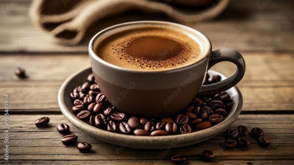 Fototapeta premium A moment of coffee indulgence