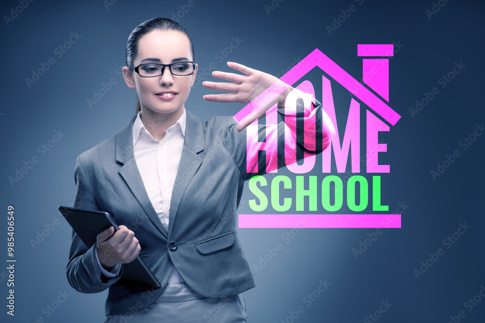 Home schooling concept as modern education method Home schooling concept as modern education method