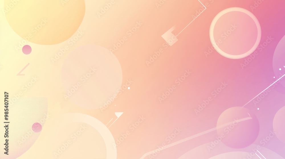 Soft Gradient Background with Luminous Geometric Shapes and Vibrant Color Palette Soft Gradient Background with Luminous Geometric Shapes and Vibrant Color Palette