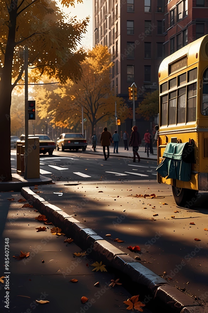 Obraz premium street in autumn