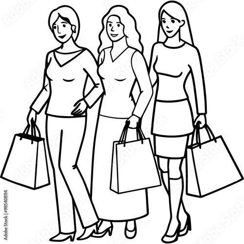 group-of-women-with-shopping-bags--