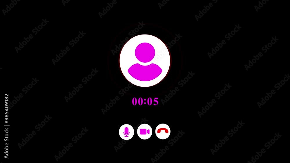 Incoming Call with Accept and Decline Option animation on Black Background. Talking call screen Telephone symbol phone calling and Phone ring User Incoming Call with Accept and Decline Option animation on Black Background. Talking call screen Telephone symbol phone calling and Phone ring User