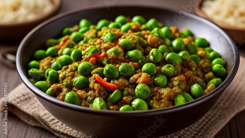  Delicious stirfry with fresh peas and vegetables