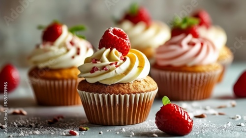  Deliciously tempting strawberry cupcakes with whipped cream