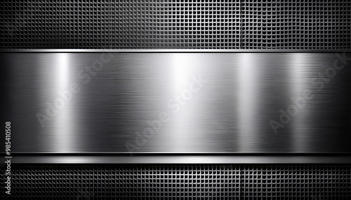stainless-steel metal plate background with a stainless-steel metal plate layered 