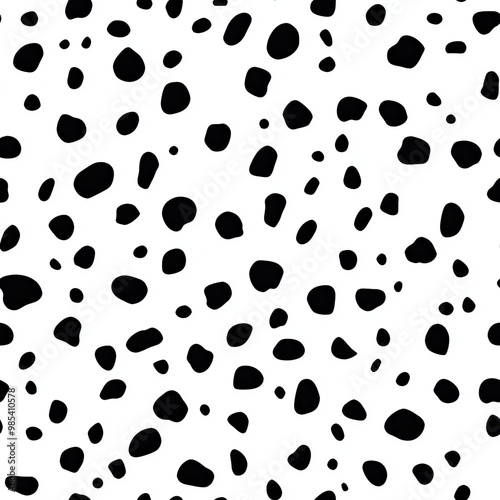 Monochromatic Abstract Dotted Pattern on Clean White Background