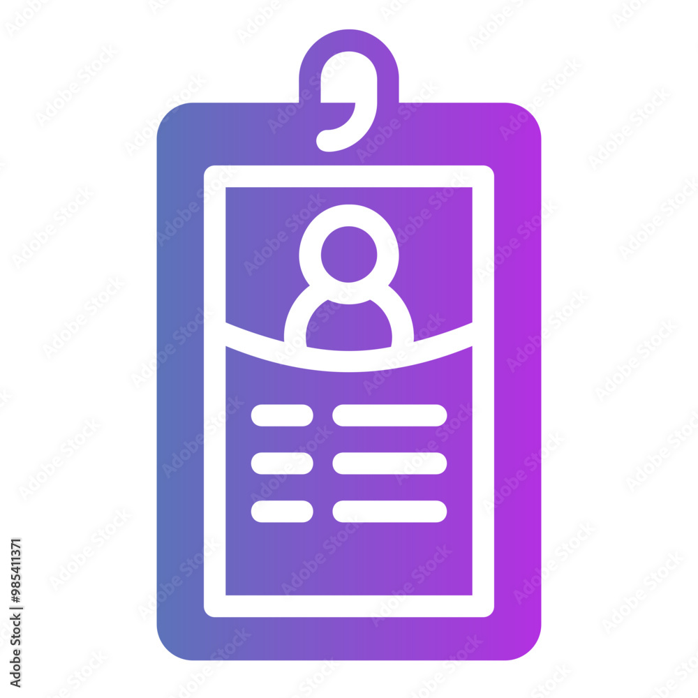id card Gradient icon id card Gradient icon