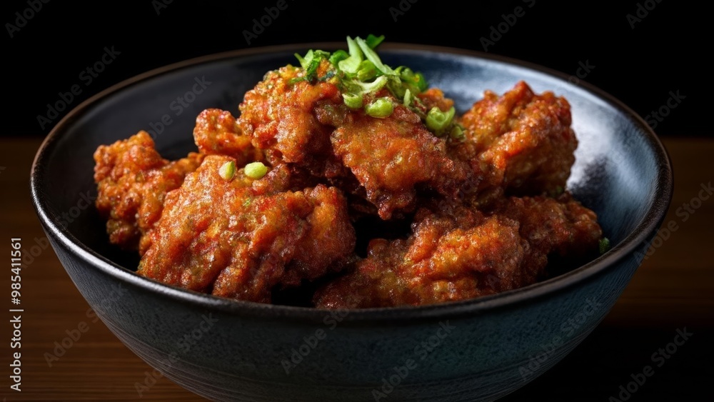 Deliciously crispy chicken bites ready to be savored Deliciously crispy chicken bites ready to be savored
