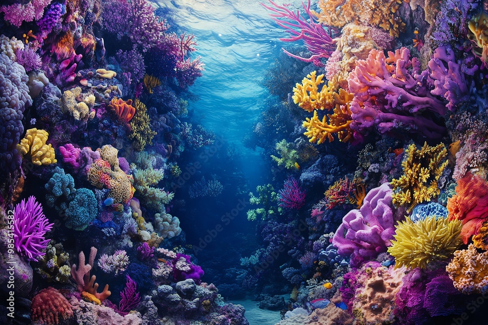 A vibrant coral reef teeming with marine life, its kaleidoscopic colors and intricate textures painting a vibrant underwater scene in 4K A vibrant coral reef teeming with marine life, its kaleidoscopic colors and intricate textures painting a vibrant underwater scene in 4K