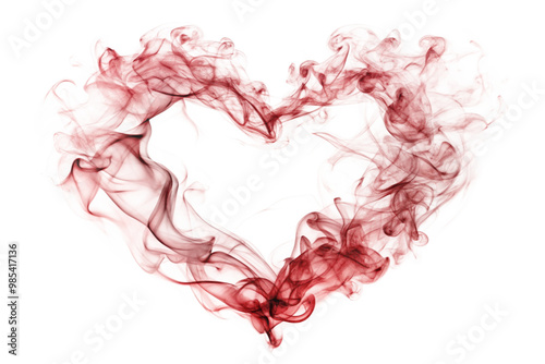 heart shaped smoke isolated on a white  background png