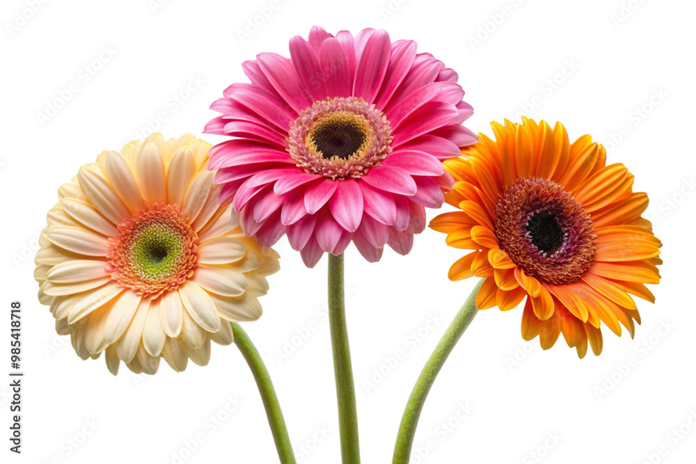gerbera Dises isolated on a white background gerbera Dises isolated on a white background