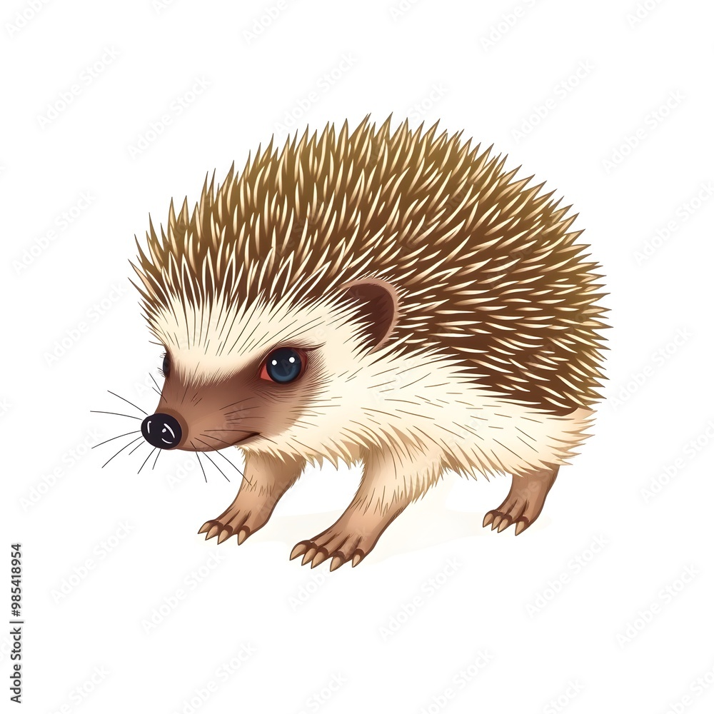 Obraz premium Curious Hedgehog on the Move