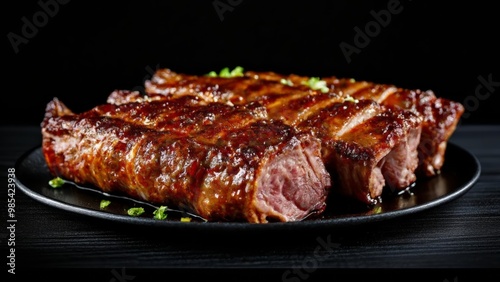  Deliciously grilled meat ready to be savored