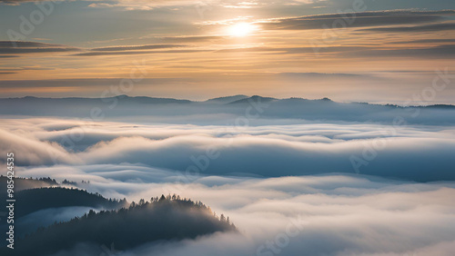 sunset in the mountains