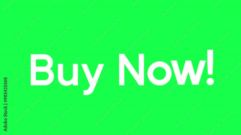 Buy Now text animation on green screen background Buy Now text animation on green screen background