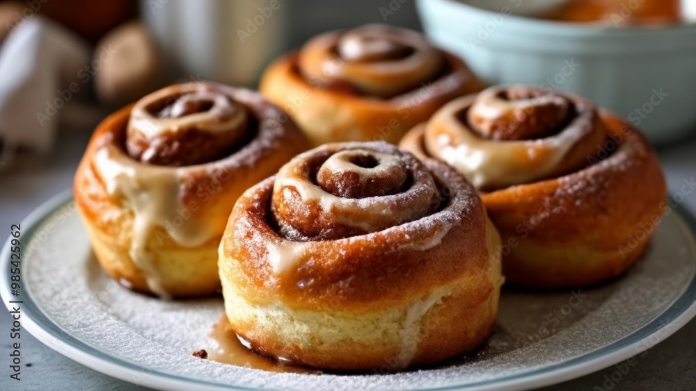  Deliciously twisted  A plate of cinnamon rolls