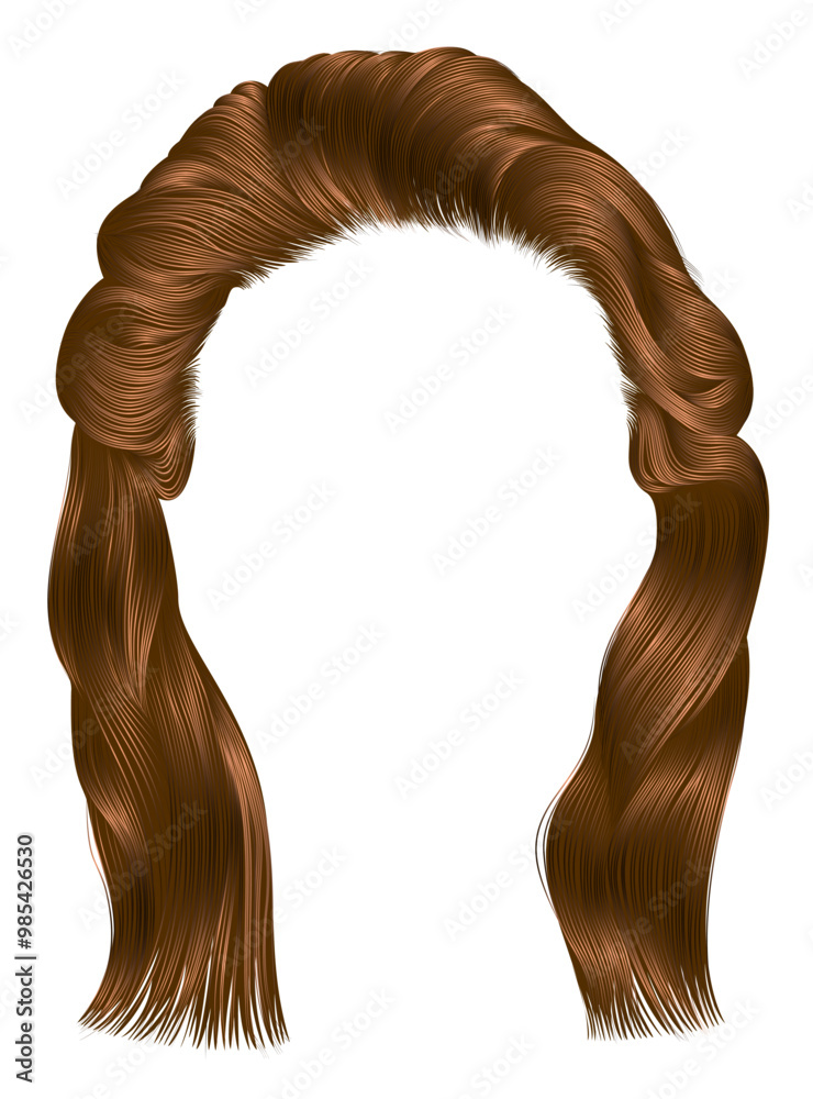 Fototapeta premium trendy woman long hairs red colors.beauty fashion . realistic graphic 3d 