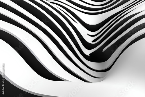 Abstract line black and white texture 3d background