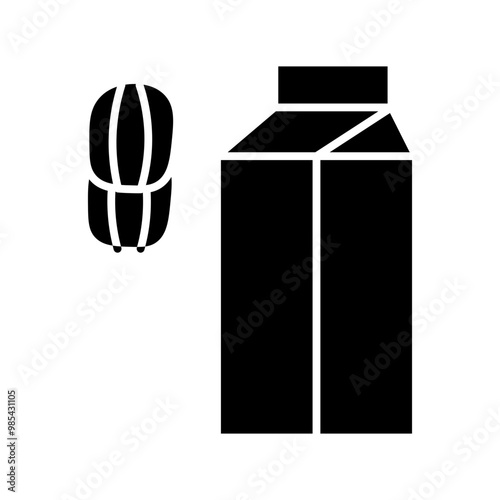 oat milk glyph icon