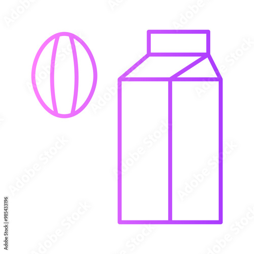 almond milk gradient icon