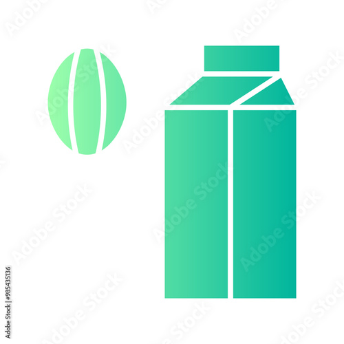 almond milk gradient icon