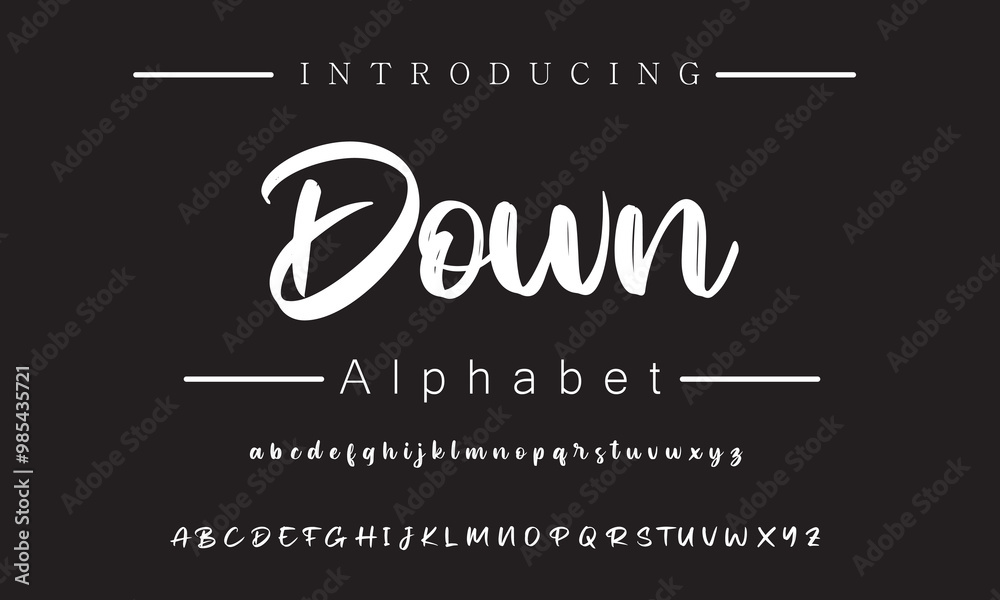 Obraz premium Elegant Handwritten Brush Font for Weddings, Invitations, and Branding | Timeless Style for Creative Designs and Projects
