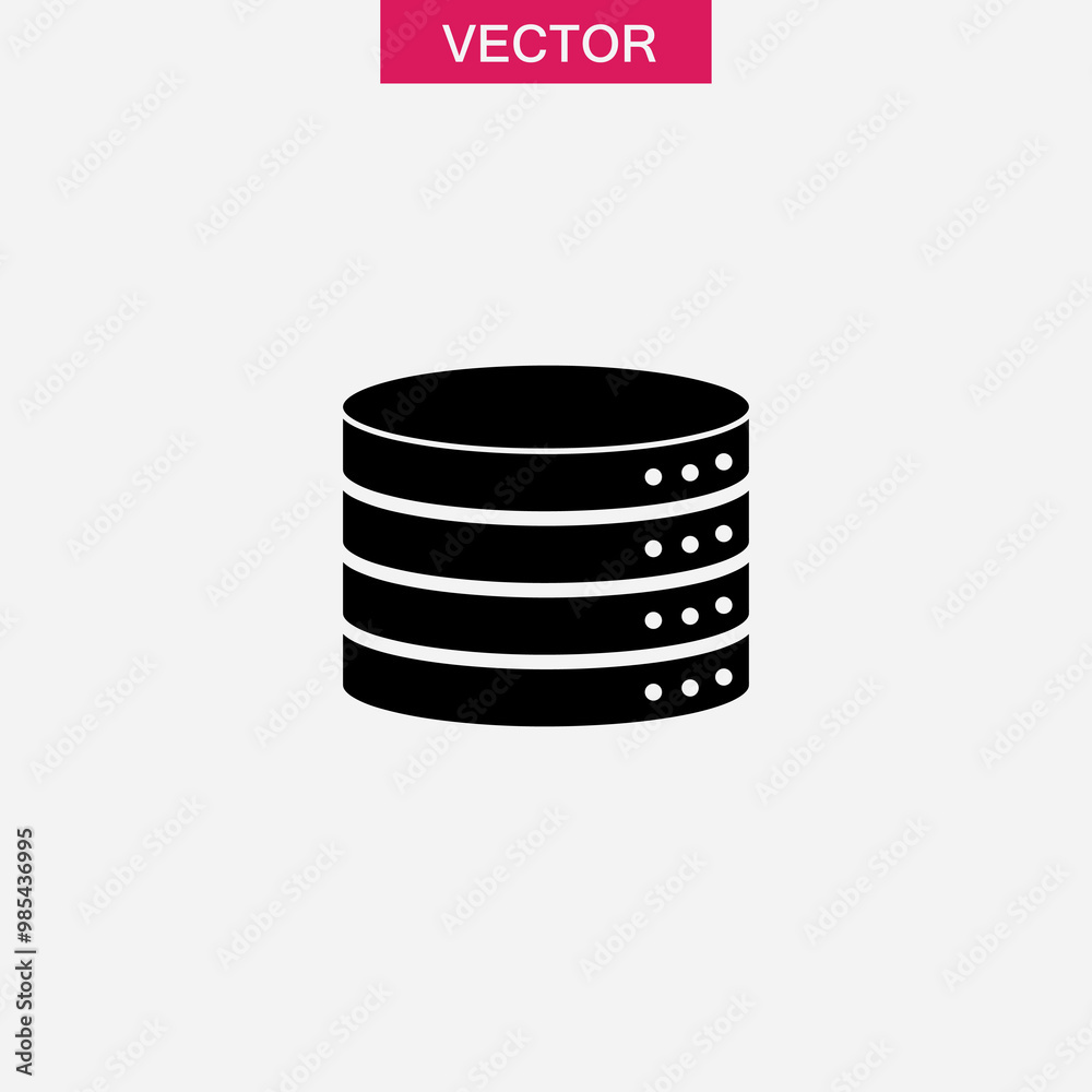 Data storage vector, simple flat black trendy style illustration for web and app..eps Data storage vector, simple flat black trendy style illustration for web and app..eps