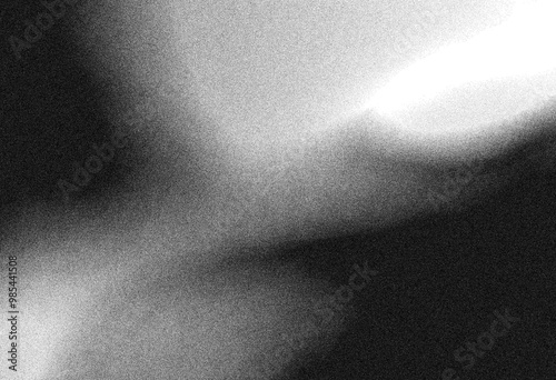 Abstract black and white gray grainy texture gradient background